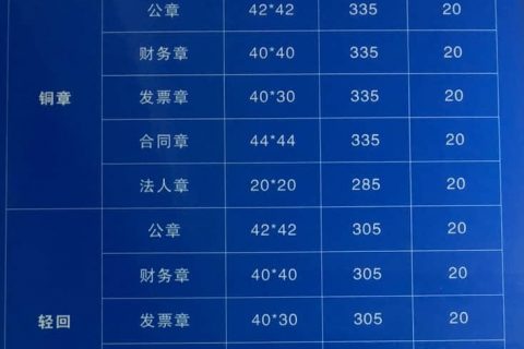 拉薩刻公章需要什么資料，多少錢一個，要多久？刻制全套印章又要多少錢？