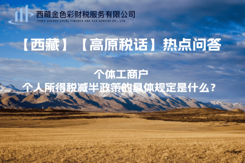 個(gè)體工商戶個(gè)人所得稅減半政策的具體規(guī)定是什么？